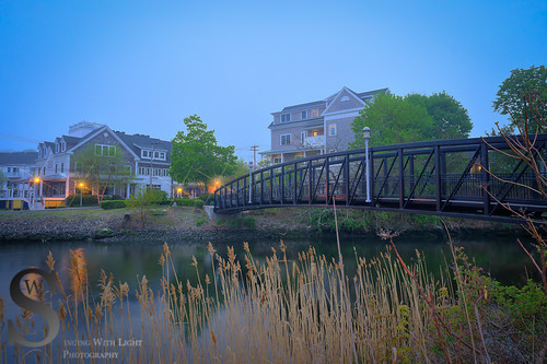 Looking across the Hodgekiss bridge by Singing With Light, Looking across the Hodgkiss bridgefog sunrise boats photography pier spring sony ct fisheye april mi