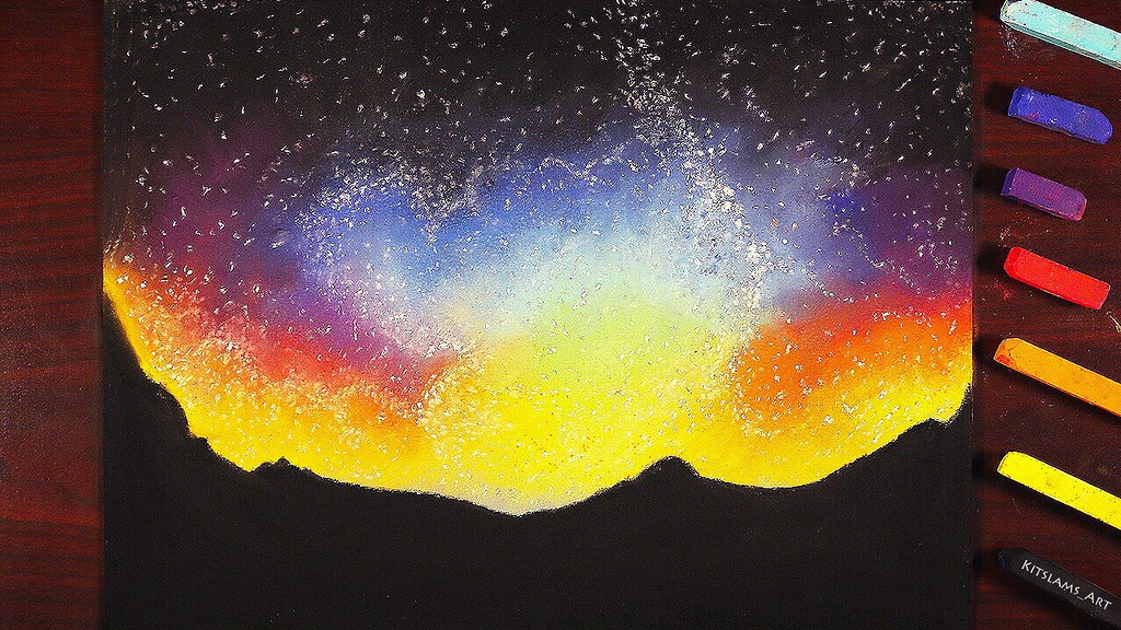 Drawing a night sky with soft pastels | Leontine van vliet - PaintingTube-saigonsouth.com.vn