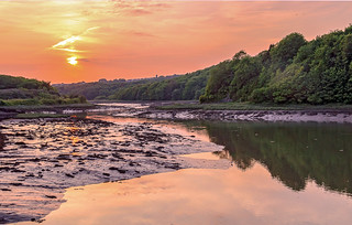 Sunset on the tidal river Cleddau
