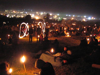 Fire Spinners in the Love field
