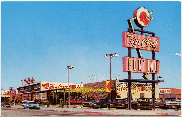Ken Clark Pontiac Dealership, Los Angeles, California, 1960's