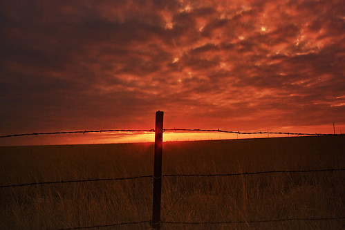 sunset west texas roadside