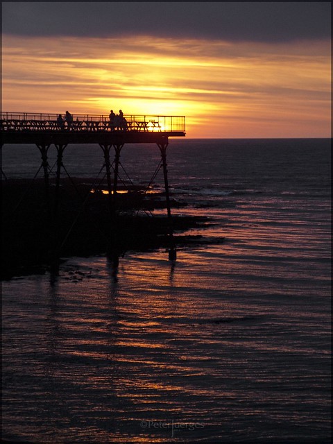 Sunset Pier,,, Aberystwyth