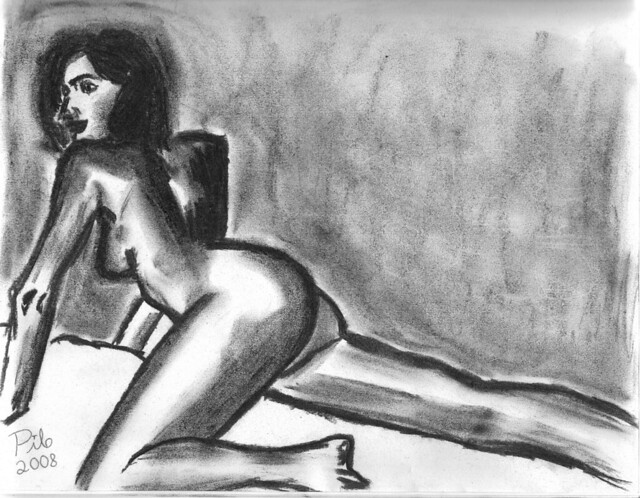 Nude woman posing