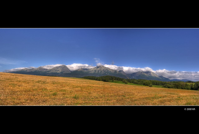 The wide panorama of the Slovakia  High Tatras
