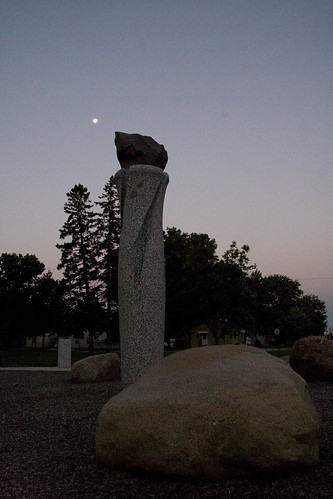 Moon Art by AirXHockey, The center piece of Colonial Gardens, a circle park that is similar to a roundabout but much larger.