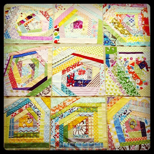 Nine blocks so far for my terrifyingly awesome #beetweet quilt | by Erin - TwoMoreSeconds