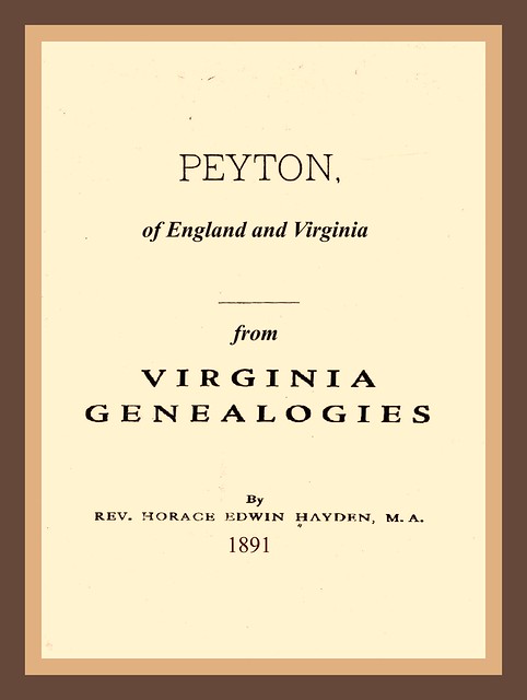 PEYTON of England and Virginia