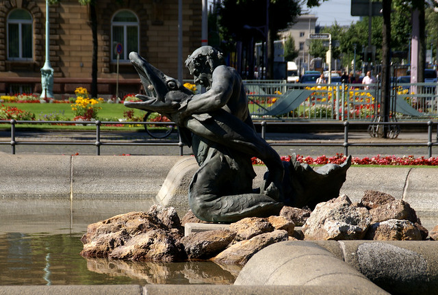 Mannheim, Friedrichsplatz, Tritonenbrunnen (tritons fountain)