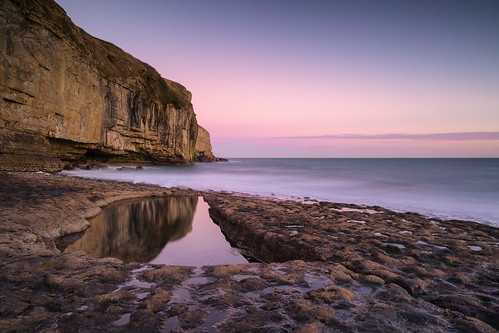 dorset coastal sea ocean rocks pool sunset bluehour cliffs england southcoast lowlight longexposure