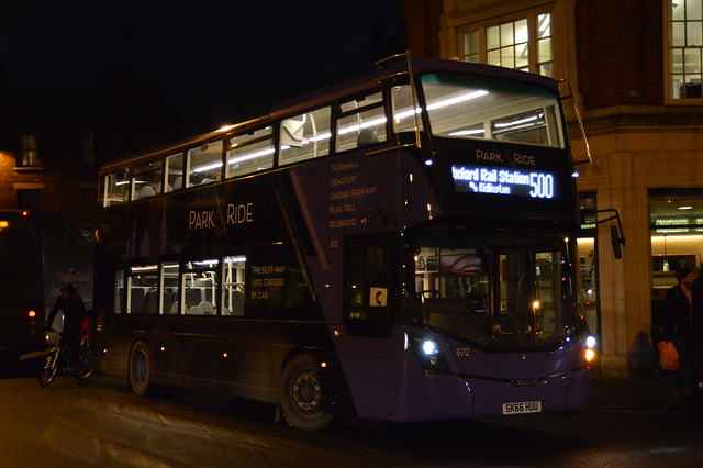 Oxford Bus Company 672 - SK66HUU (500 Oxford, George Street) 03-01-2017 (2)