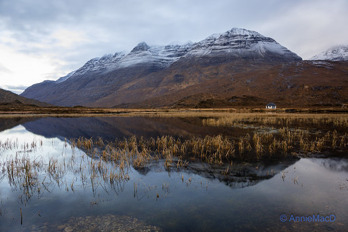 glentorridon liathach lochananiasgair mountains reflection scotland snow torridonhills westerross winter