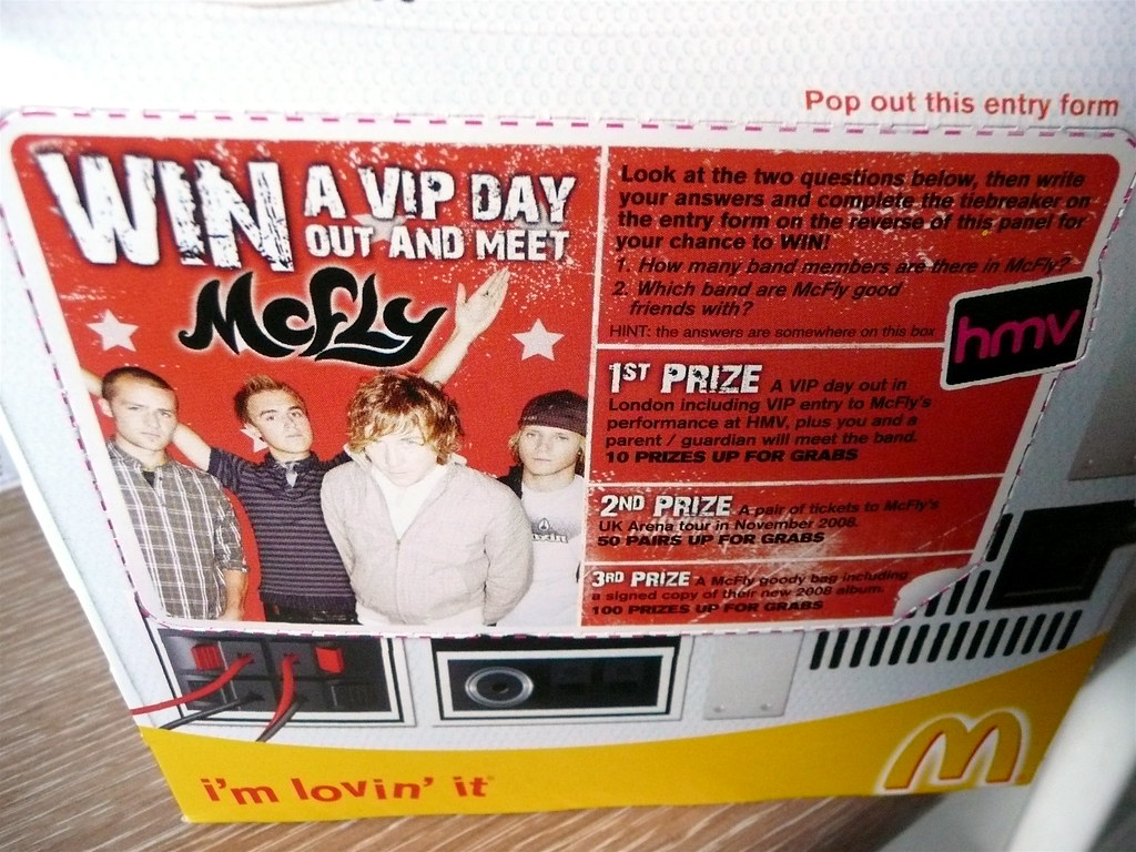 UNSURE IF WORKING McDonalds MCDONALDS HAPPY MEAL MUSIC BOX McFLY MINT & SEALED 
