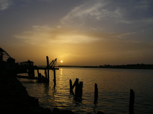 travel sunset sea india beach port kerala kollam fishingharbour neendakara