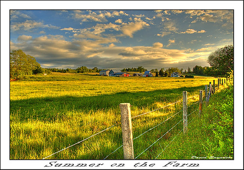 red summer sky sun canada green field grass sunshine clouds barn fence nikon novascotia d70 ns farm meadow hay hdr hdrfromasingleraw upperrawdon