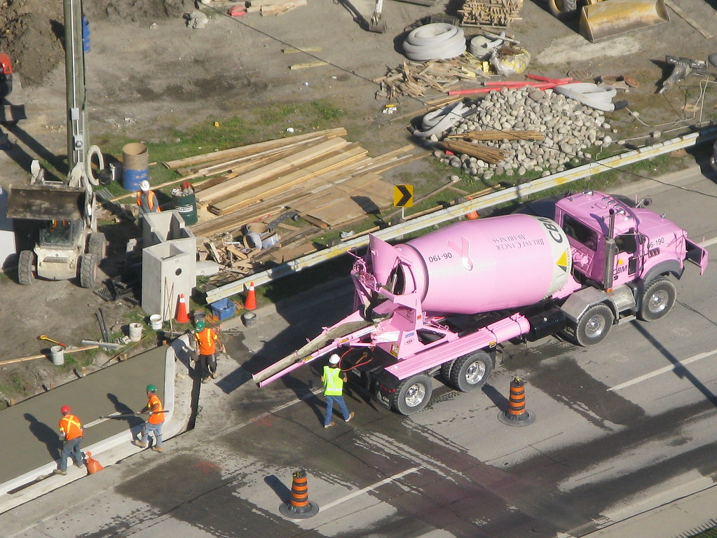 Pink cement truck by Karim Rezk