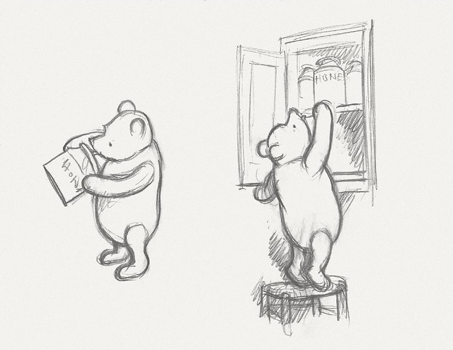 Winnie-the-Pooh -- Two Preparatory Sketches