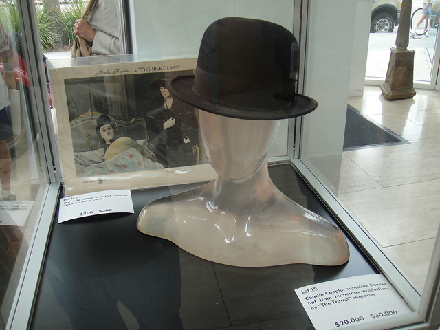 Debbie Reynolds Auction - Charlie Chaplin signature bowler hat as 