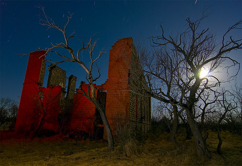 abandoned college night town ruins texas ghost belle plain