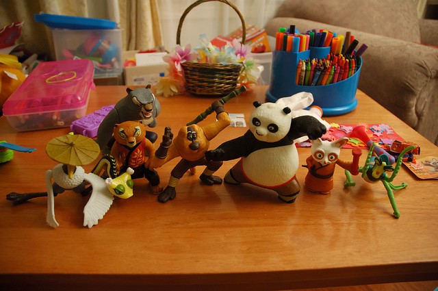 The complete MacDonald Kung Fu Panda action figures