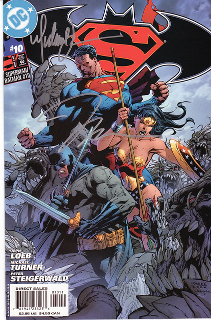 Superman Batman #10 signed by Michael Turner and Jim Lee