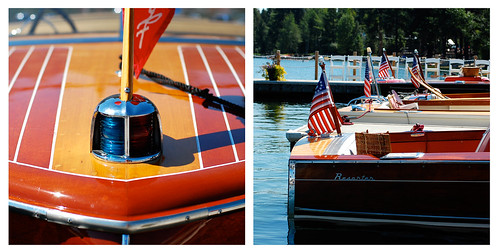 summer vacation square boats 50mm nikon diptych idaho 2008 boatshow chriscraft mccall woodenboats resorter nikond40 whitetailhotel whitetailhotelboatshow