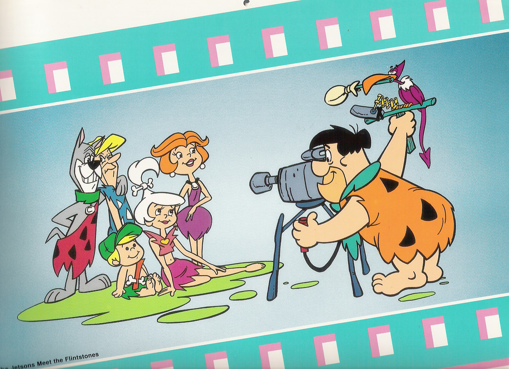 Hanna-Barbera calendar, 1988 Jetsons Meet the Flintstones.
