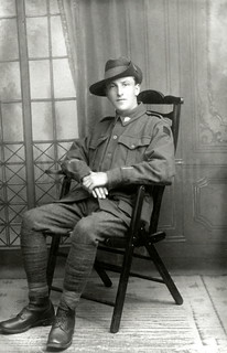 Studio portrait, Australian private of the 1st Division AIF