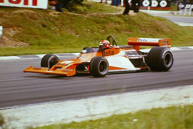 Vittorio Brambilla - Beta Team Surtees - Surtees TS20 - exits Druids Bend during the 1978 British Grand Prix, Brands Hatch