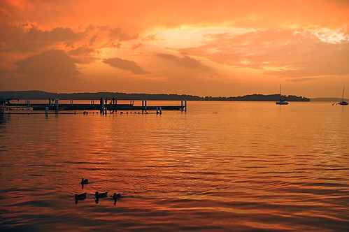Wild Sunset Over Pier by nataraj_hauser / eyeDance