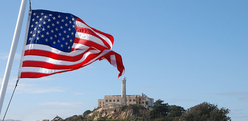 Alcatraz and Flag