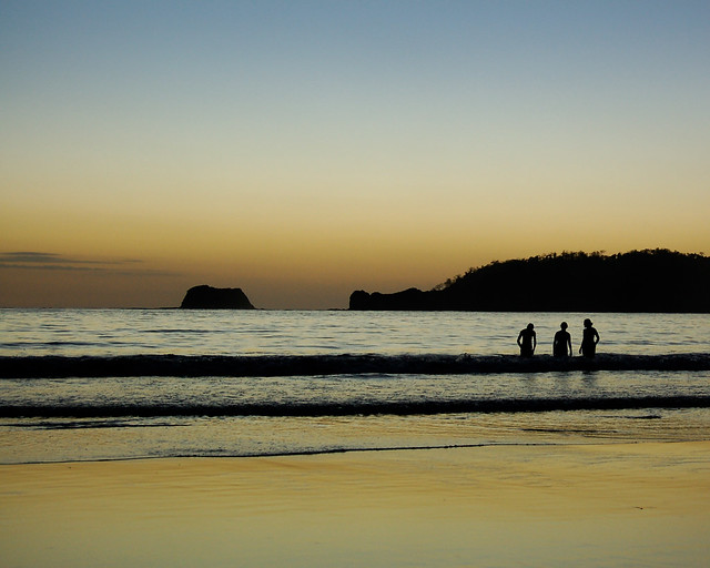 Samara beach at sunset, Costa Rica