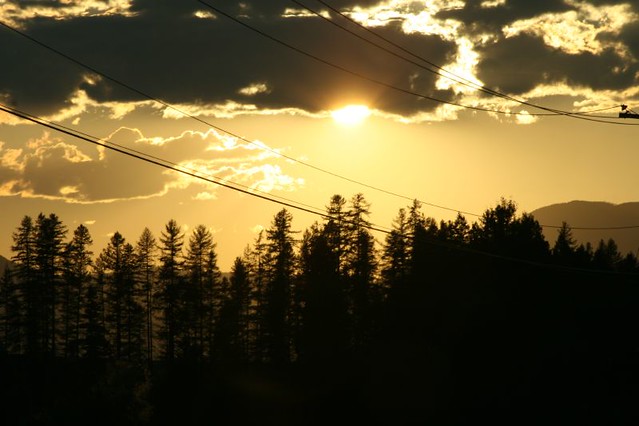 Not even powerlines can ruin this golden sunset