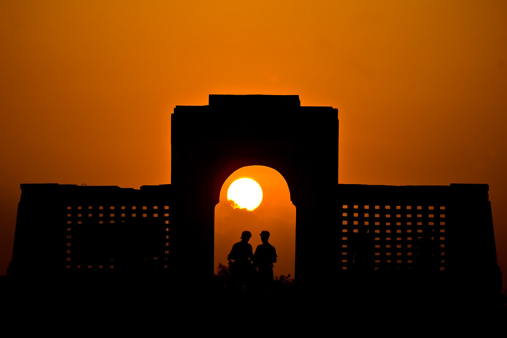 Sun sets Via the Karl Schmidt Memorial by Dilip Muralidaran