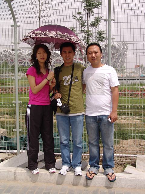 Han Dan, Yong hai and Phil at the Bird Nest