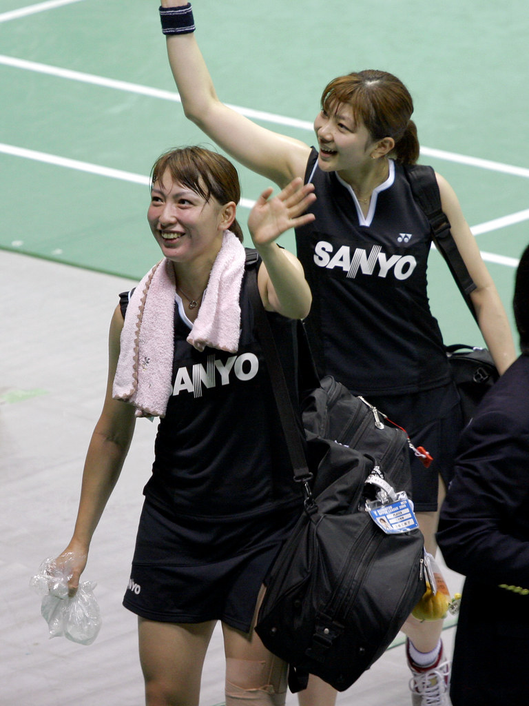 小椋久美子 潮田玲子 11 15 準決勝終了後 Volleyball Photos Jp Flickr