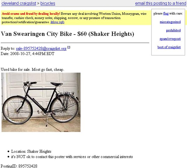 Yehuda's stolen bike on Craigslist | cleveland.craigslist ...