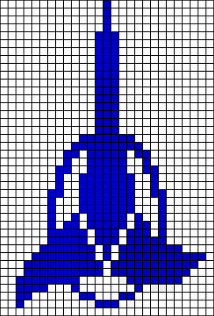 Klingon Insignia Chart - 27 stitches by 40 rows | The ratio … | Flickr