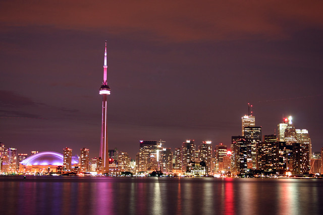 CN Tower lights the Toronto skyline