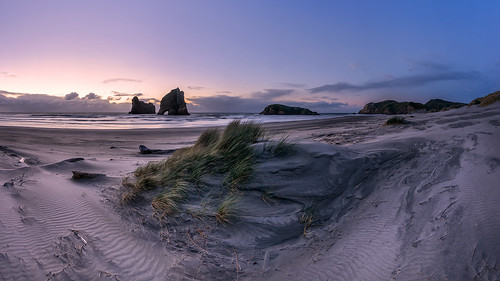 sunset newzealand panorama seascape nz southisland westcoast wharariki lateafternoonlight archwayislands leefilters nikond800 lee06gndsoft nikkor160350mmf40 solmetageotaggerpro2