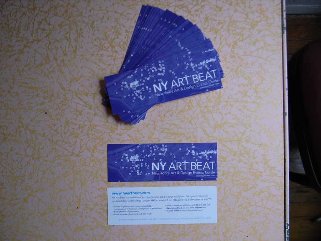 NY Art Beat bookmark! | Finally we printed the bookmark for … | Flickr