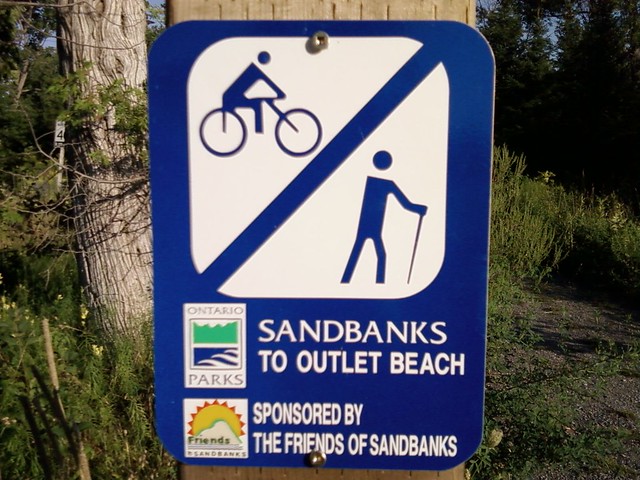 Panneau D'indication à Sandbanks Provincial Park.