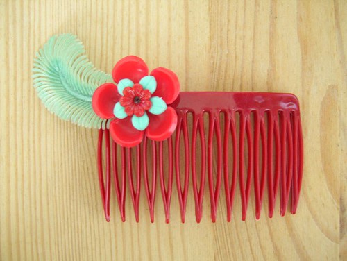 Burgundy Haircomb | by Treasure Trunk