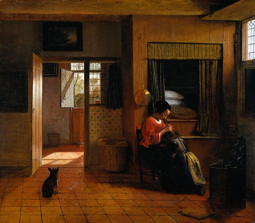 HOOCH Interrior with a Mother delousing her child's hair (A Mouther's Duty) 1658-60 | by micahchristensen