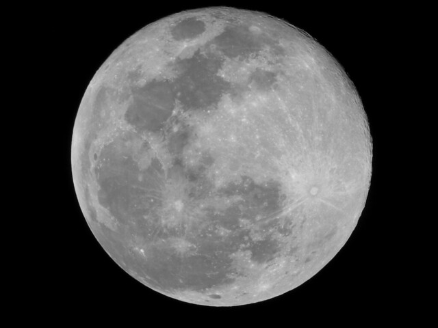 full moon through scope