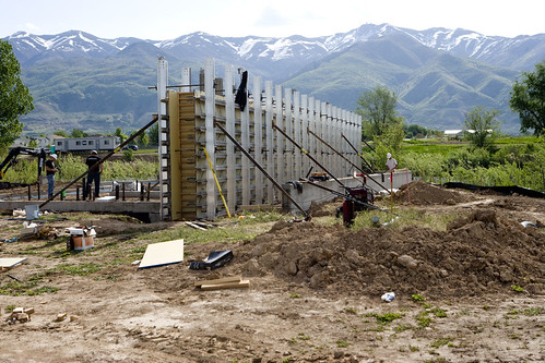 USUBC Wetland Discovery Point by USU Botanical Center, Trombe wall formed and ready to pour. View looking east.botanical utah wetland usu kaysville utahsta
