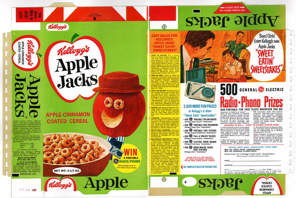 1988 Kellogg's Plastic Applle Jacks Cereal Decoder 