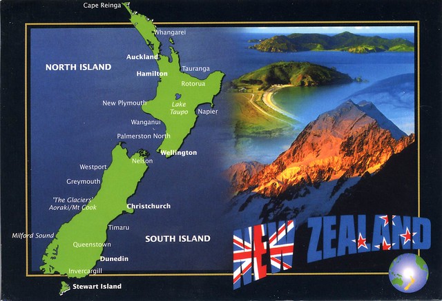 New Zealand Map Card