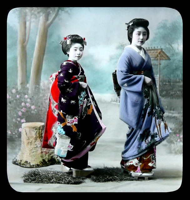 MAIKO AND GEISHA -- A Bright day in the Studio