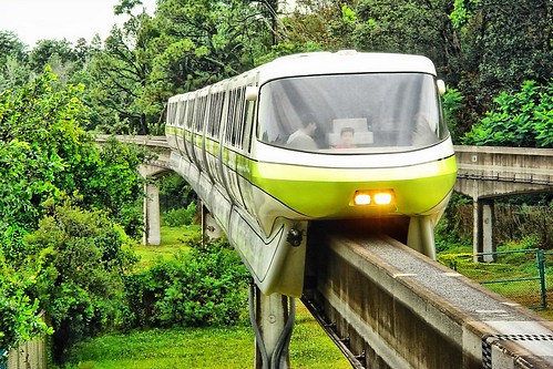 Disney - Monorail Lime at MK Station - HDR by Express Monorail
